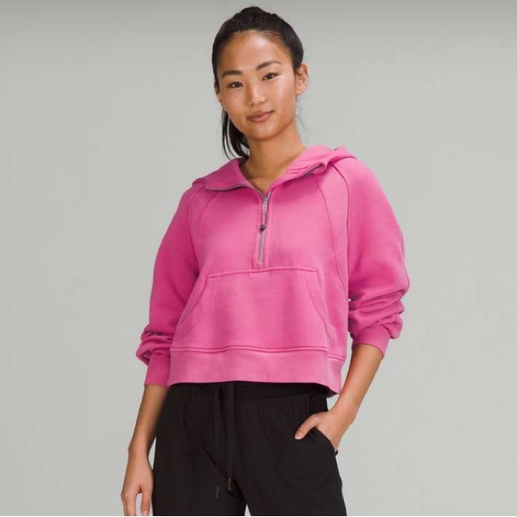 LULULEMON/Scuba Oversized 1/2 zipped Hoodie-Pink Blossom/XS/S - Picture 8 of 12